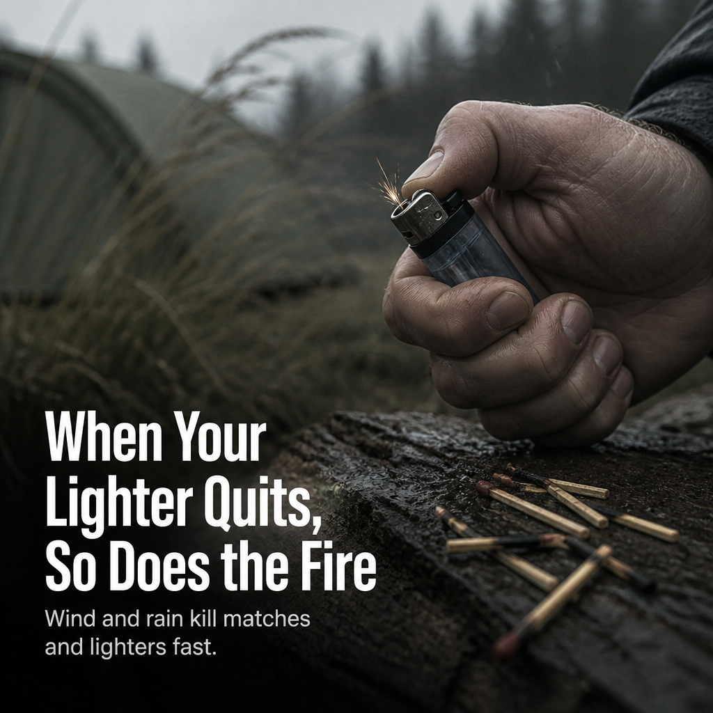 IgnisFlare™ — Strike One Spark and Get Fire in Any Storm, Anywhere