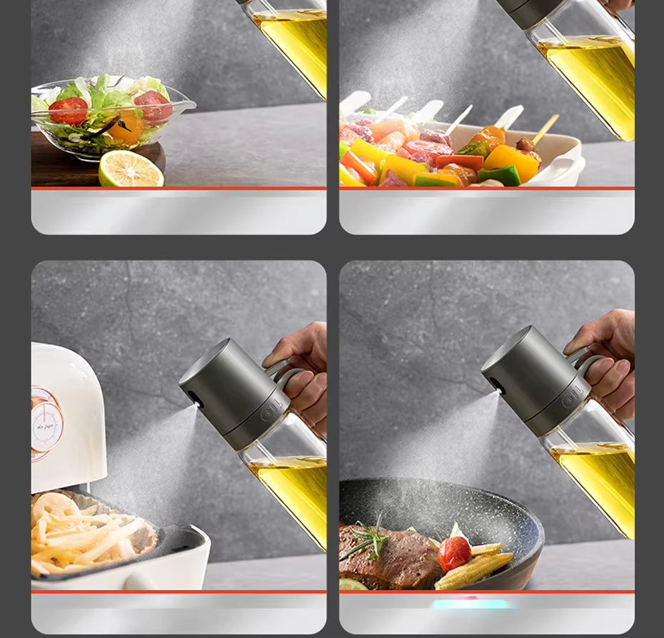 250ml Cooking Dispenser and Air Fryer Glass Olive Oil Sprayer