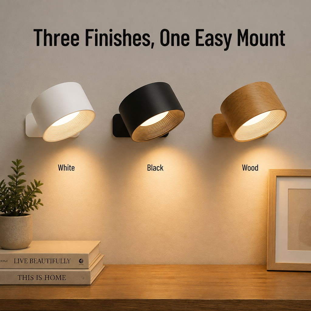 LumaSphere™ — Mount It Without Drilling, Aim the Light, Carry It Anywhere Cordless